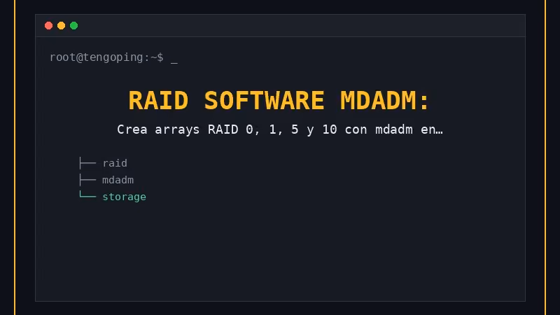 RAID por software con mdadm: guía práctica