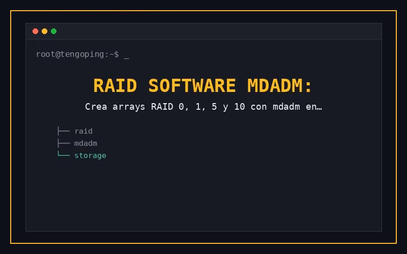 RAID por software con mdadm: guía práctica
